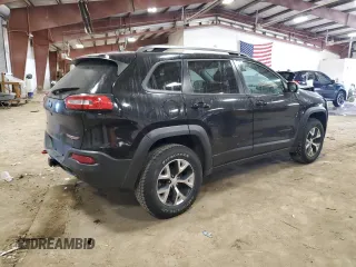 2018 Jeep Cherokee Trailhawk Leather Plus with VIN 1C4PJMBX4JD558201, listed as a Copart auction lot 53462775 with 94,604 mi miles and Salvage title. Bid and sale history available at DreamBid. Image 3.