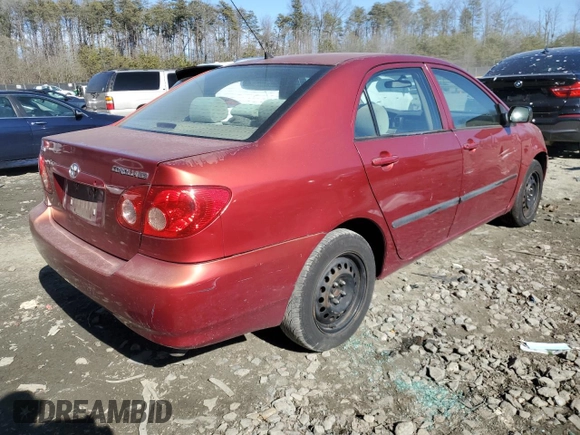 2005 Toyota Corolla CE with VIN 2T1BR32E05C369804, listed as a Copart auction lot 46511845 with 233,112 mi miles and Salvage Title. Bid and sale history available at DreamBid. Image 3.