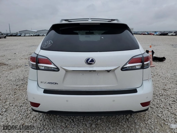 2013 Lexus RX 450h with VIN JTJBC1BAXD2051234, listed as a Copart auction lot 43719875 with 117,590 mi miles and Salvage Title. Bid and sale history available at carsss.com. Image 6.