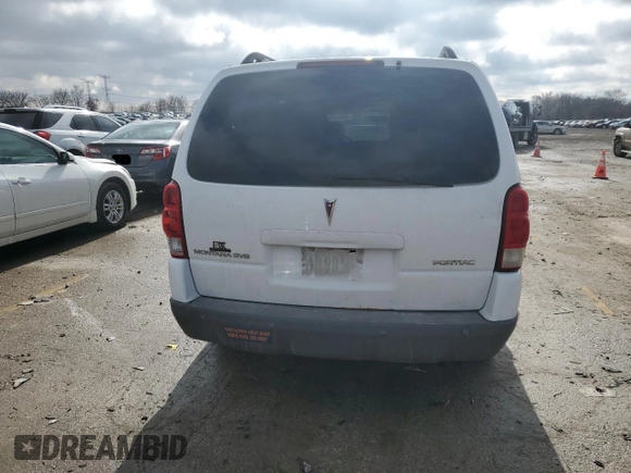 2005 Pontiac Montana 1SB with VIN 1GMDV33L25D155901, listed as a Copart auction lot 44400685 with 225,223 mi miles and Salvage Title. Bid and sale history available at DreamBid. Image 6.