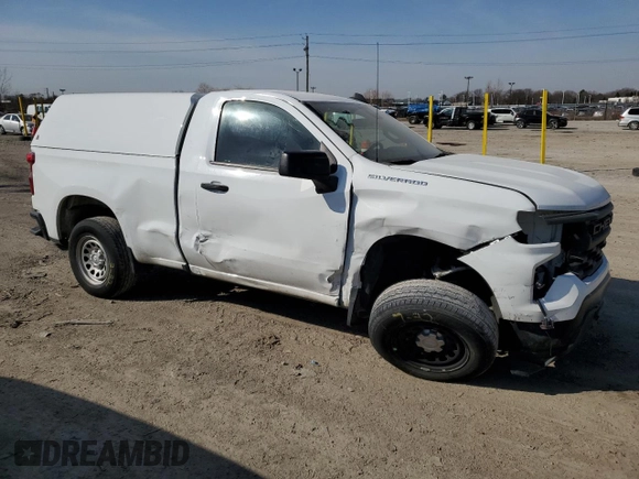 2023 Chevrolet Silverado 1500 Work Truck with VIN 3GCNAAEK4PG355102, listed as a Copart auction lot 48812345 with 72,008 mi miles and Clean Title. Bid and sale history available at carsss.com. Image 4.
