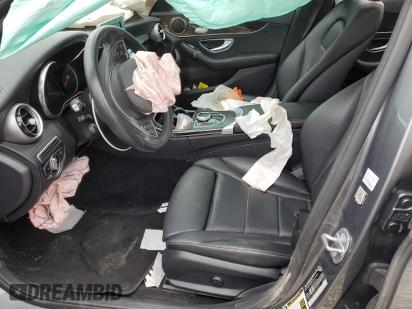 2017 Mercedes-Benz C 300 with VIN 55SWF4KBXHU210325, listed as a Copart auction lot 48869295 with 49,331 mi miles and Salvage Title. Bid and sale history available at carsss.com. Image 7.
