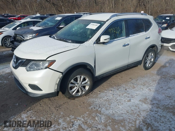2016 Nissan Rogue S with VIN KNMAT2MT1GP648671, listed as a IAAI auction lot 41084406 with 97,275 mi miles and . Bid and sale history available at DreamBid. Image 2.