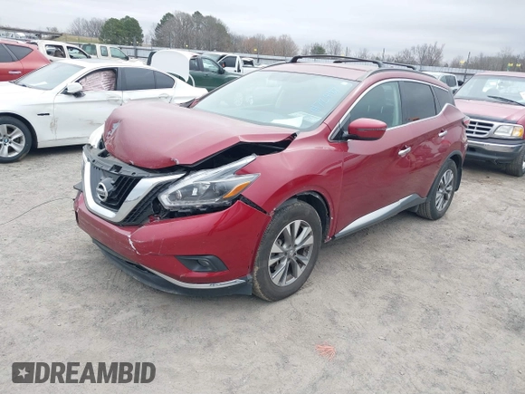 2018 Nissan Murano SV with VIN 5N1AZ2MG4JN163330, listed as a IAAI auction lot 41729187 with 94,229 mi miles and . Bid and sale history available at DreamBid. Image 2.