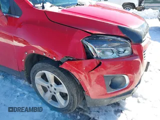 2016 Chevrolet Trax LTZ with VIN KL7CJRSB3GB569465, listed as a IAAI auction lot 41271637 with 152,503 mi miles. Bid and sale history available at carsss.com. Image 6.