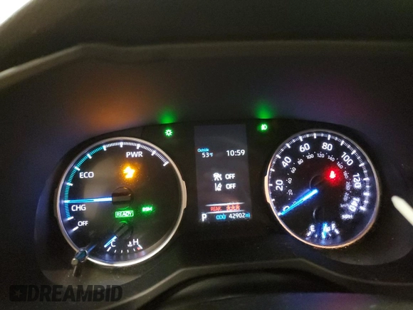 2021 Toyota RAV4 Hybrid LE with VIN 4T3B6RFV8MU040343, listed as a Copart auction lot 47552405 with 42,902 mi miles and Salvage Title. Bid and sale history available at carsss.com. Image 9.
