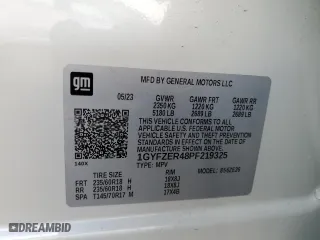 2023 Cadillac XT4 FWD Sport with VIN 1GYFZER48PF219325, listed as a Copart auction lot 45513335 with 6,561 mi miles and Salvage Title. Bid and sale history available at carsss.com. Image 15.
