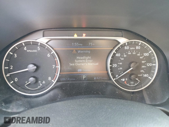 2021 Nissan Altima 2.5 SR with VIN 1N4BL4CV1MN340383, listed as a Copart auction lot 49845775 with 68,614 mi miles and Salvage Title. Bid and sale history available at carsss.com. Image 9.