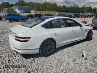 2021 Genesis G80 2.5T with VIN KMTGB4SC8MU078677, listed as a Copart auction lot 71980724 with 49,536 mi miles and Salvage Title. Bid and sale history available at carsss.com. Image 3.