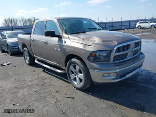 2010 Dodge Ram 1500 SLT with VIN 1D7RV1CT7AS229291, listed as a IAAI auction lot 41566144 with 130,639 mi miles. Bid and sale history available at carsss.com. Image 1.