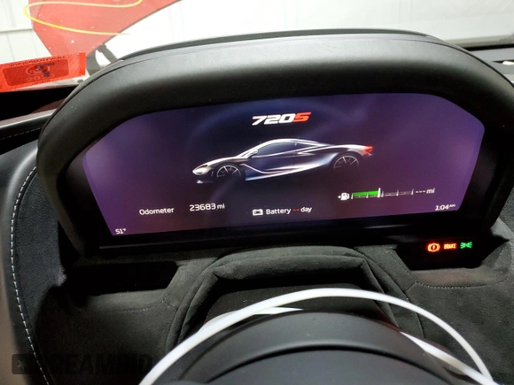 2019 McLaren 720S z VIN SBM14DCA4KW003494, wystawiony jako Copart lot #78677954 z przebiegiem 23 683 mil mil oraz Szkody całkowita. Historia ofert i sprzedaży dostępna na DreamBid. Obrazek 9.