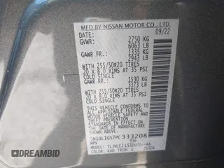 2023 Infiniti QX60 Sensory z VIN 5N1DL1GS7PC333208, wystawiony jako IAAI lot #40616891 z przebiegiem 11 930 mil mil oraz . Historia ofert i sprzedaży dostępna na DreamBid. Obrazek 9.