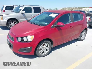 2013 Chevrolet Sonic LT with VIN 1G1JC6SG1D4198054, listed as a IAAI auction lot 41982708 with 157,789 mi miles. Bid and sale history available at carsss.com. Image 2.
