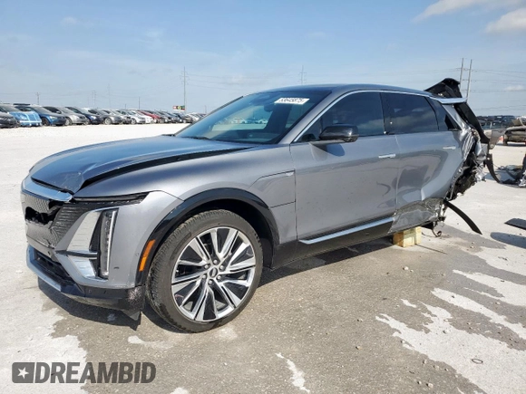 2023 Cadillac LYRIQ RWD Luxury z VIN 1GYKPMRK3PZ001935, wystawiony jako Copart lot #53645875 z przebiegiem Nie podano mil oraz Nie do naprawy • Non repairable. Historia ofert i sprzedaży dostępna na DreamBid. Obrazek 1.