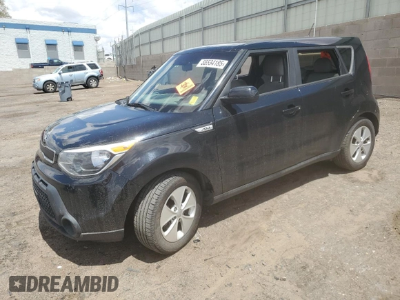 2016 Kia Soul with VIN KNDJN2A29G7388459, listed as a Copart auction lot 55534185 with 182,594 mi miles and Clean Title. Bid and sale history available at DreamBid. Image 1.