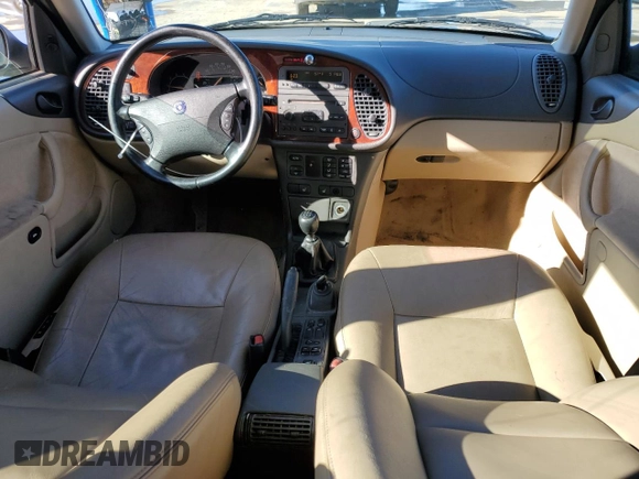 1999 Saab 9-3 SE with VIN YS3DF55NXX2001956, listed as a Copart auction lot 43873455 with 127,950 mi miles and Salvage Title. Bid and sale history available at carsss.com. Image 8.
