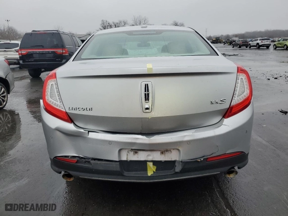 2014 Lincoln MKS with VIN 1LNHL9DK3EG611726, listed as a Copart auction lot 42395805 with 54,762 mi miles and Salvage Title. Bid and sale history available at carsss.com. Image 6.