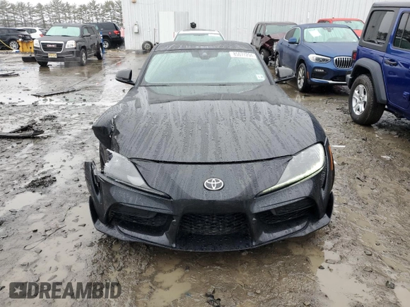 2021 Toyota GR Supra 3.0 with VIN WZ1DB0C07MW035825, listed as a Copart auction lot 85077294 with 25,157 mi miles and Salvage Title. Bid and sale history available at carsss.com. Image 5.