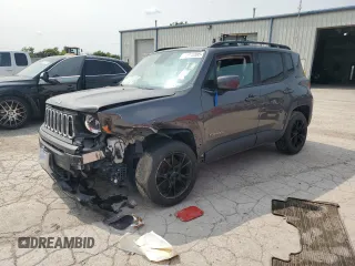 2017 Jeep Renegade Latitude z VIN ZACCJBBB9HPF65132, wystawiony jako Copart lot #59010395 z przebiegiem Nie podano mil oraz Czysty tytuł • Clean title. Historia ofert i sprzedaży dostępna na DreamBid. Obrazek 1.