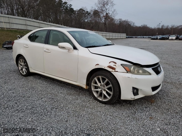 2011 Lexus IS 250 with VIN JTHCF5C27B5046290, listed as a Copart auction lot 48945365 with 142,702 mi miles and Salvage Title. Bid and sale history available at carsss.com. Image 4.