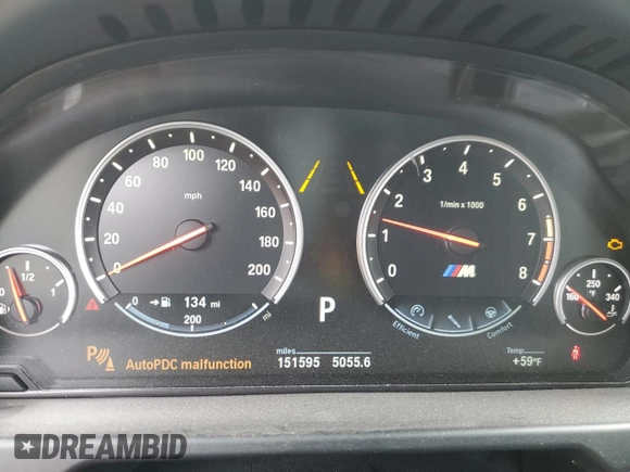 2015 BMW X5 M z VIN 5YMKT6C5XF0C89515, wystawiony jako Copart lot #54364934 z przebiegiem 151 595 mil mil oraz Szkoda całkowita • Salvage title. Historia ofert i sprzedaży dostępna na DreamBid. Obrazek 9.