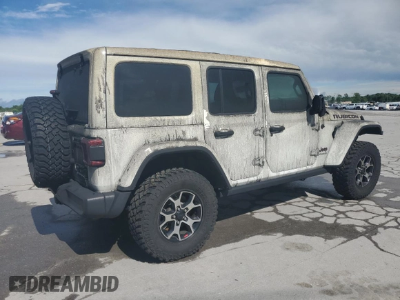 2020 Jeep Wrangler Unlimited Rubicon z VIN 1C4HJXFG6LW306683, wystawiony jako Copart lot #49234675 z przebiegiem Nie podano mil oraz Szkoda całkowita • Salvage title. Historia ofert i sprzedaży dostępna na DreamBid. Obrazek 3.