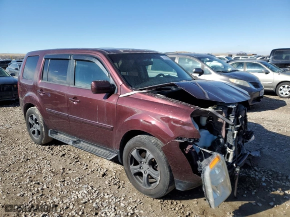 2014 Honda Pilot EX-L with VIN 5FNYF4H59EB007174, listed as a Copart auction lot 44615515 with 0 mi miles and Salvage Title. Bid and sale history available at carsss.com. Image 4.