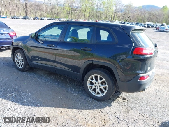 2014 Jeep Cherokee Sport with VIN 1C4PJLAB4EW110051, listed as a IAAI auction lot 41961698 with 153,570 mi miles and . Bid and sale history available at DreamBid. Image 3.