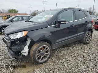 2018 Ford EcoSport Titanium z VIN MAJ6P1WL3JC191383, wystawiony jako Copart lot #51525835 z przebiegiem 97 895 mil mil oraz Szkody całkowita. Historia ofert i sprzedaży dostępna na DreamBid. Obrazek 1.
