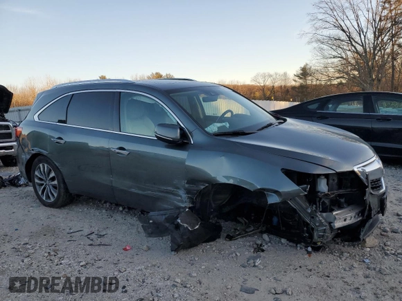 2016 Acura MDX w/Tech with VIN 5FRYD4H46GB012394, listed as a Copart auction lot 86949414 with 78,902 mi miles and Salvage Title. Bid and sale history available at carsss.com. Image 4.