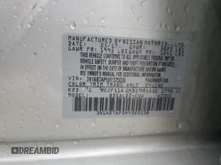 2017 Nissan Sentra S with VIN 3N1AB7AP5HY325038, listed as a Copart auction lot 58918975 with 164,232 mi miles and Salvage title. Bid and sale history available at DreamBid. Image 13.