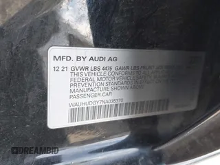 2022 Audi A3 Premium Plus z VIN WAUHUDGY7NA035370, wystawiony jako IAAI lot #42057595 z przebiegiem 47 227 mil mil oraz . Historia ofert i sprzedaży dostępna na DreamBid. Obrazek 9.
