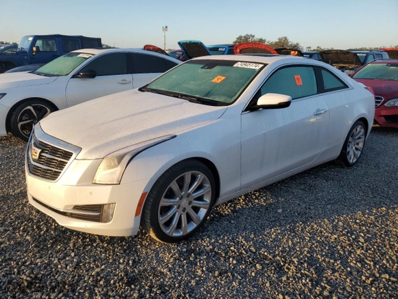 2016 Cadillac ATS Coupe Luxury Collection RWD with VIN 1G6AB1RX2G0138351, listed as a Copart auction lot 74945174 with 0 mi miles and Salvage Title. Bid and sale history available at carsss.com. Image 1.