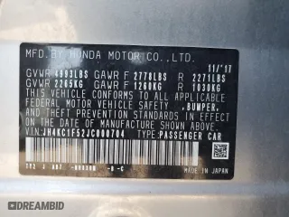 2018 Acura RLX w/Technology Pkg with VIN JH4KC1F52JC000704, listed as a Copart auction lot 43264815 with 0 mi miles and Salvage Title. Bid and sale history available at carsss.com. Image 13.
