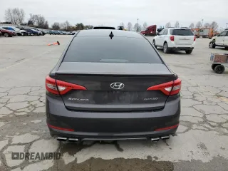 2015 Hyundai Sonata Sport with VIN 5NPE34AB4FH222623, listed as a Copart auction lot 47863515 with 132,317 mi miles and Salvage Title. Bid and sale history available at carsss.com. Image 6.