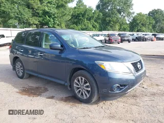 2015 Nissan Pathfinder SV z VIN 5N1AR2MN3FC634594, wystawiony jako IAAI lot #42513017 z przebiegiem 110 098 mil mil oraz . Historia ofert i sprzedaży dostępna na DreamBid. Obrazek 1.