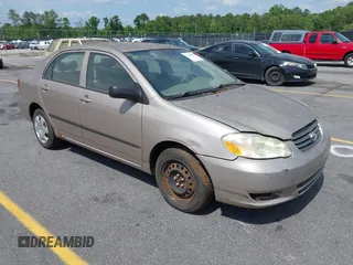 2003 Toyota Corolla CE with VIN 2T1BR32E03C102501, listed as a IAAI auction lot 42158080 with 62,688 mi miles and . Bid and sale history available at DreamBid. Image 1.