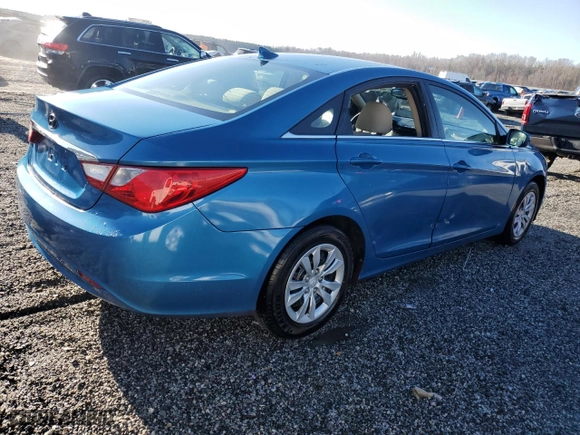 2012 Hyundai Sonata GLS with VIN 5NPEB4AC5CH320261, listed as a Copart auction lot 48255965 with 107,631 mi miles and Salvage Title. Bid and sale history available at carsss.com. Image 3.