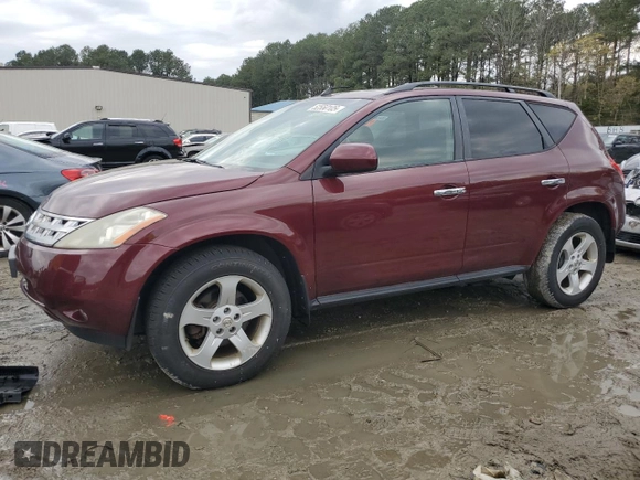 2005 Nissan Murano SL with VIN JN8AZ08W15W413430, listed as a Copart auction lot 52550105 with 156,401 mi miles and Salvage Title. Bid and sale history available at DreamBid. Image 1.