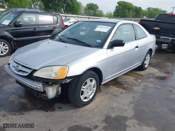 2001 Honda Civic LX with VIN 1HGEM22511L104898, listed as a IAAI auction lot 41855518 with 255,538 mi miles. Bid and sale history available at carsss.com. Image 2.