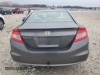 2012 Honda Civic Cpe LX with VIN 2HGFG3B58CH527382, listed as a Copart auction lot 51947645 with 0 mi miles and Clean Title. Bid and sale history available at carsss.com. Image 6.