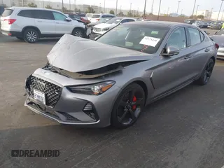 2021 Genesis G70 3.3T with VIN KMTG34LE2MU075898, listed as a IAAI auction lot 41375438 with 41,429 mi miles and . Bid and sale history available at DreamBid. Image 19.