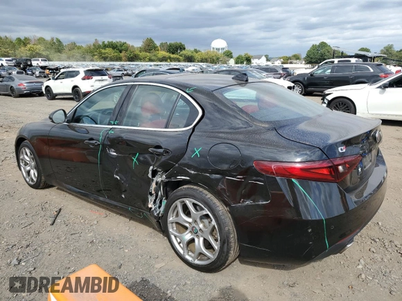 2019 Alfa Romeo Giulia Ti Sport with VIN ZARFANBN0K7611689, listed as a Copart auction lot 72815174 with 42,714 mi miles and Salvage Title. Bid and sale history available at carsss.com. Image 2.