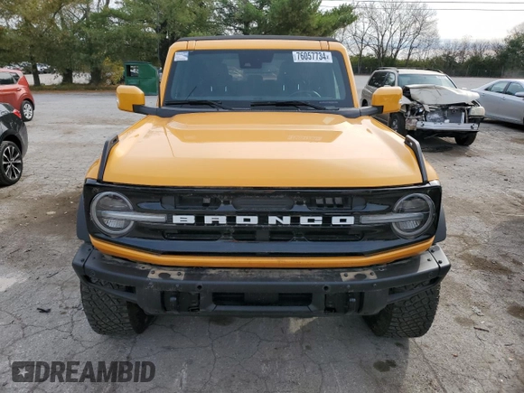 2021 Ford Bronco with VIN 1FMEE5DP6MLA88337, listed as a Copart auction lot 76057734 with 31,846 mi miles and Salvage title. Bid and sale history available at DreamBid. Image 5.