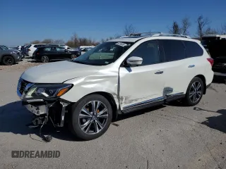 2018 Nissan Pathfinder S with VIN 5N1DR2MM4JC670632, listed as a Copart auction lot 50288085 with 69,349 mi miles and Salvage Title. Bid and sale history available at DreamBid. Image 1.