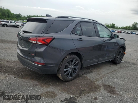 2023 Chevrolet Equinox RS z VIN 3GNAXWEG8PS163126, wystawiony jako Copart lot #57618055 z przebiegiem 45 033 mil mil oraz Szkoda całkowita • Salvage title. Historia ofert i sprzedaży dostępna na DreamBid. Obrazek 3.