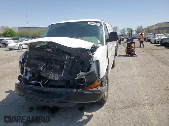 2016 Chevrolet Express Cargo with VIN 1GCWGAFF5G1190275, listed as a Copart auction lot 54185295 with 103,253 mi miles and Salvage title. Bid and sale history available at DreamBid. Image 14.