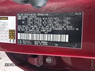 2005 Toyota Highlander z VIN JTEGP21A450079978, wystawiony jako IAAI lot #41905023 z przebiegiem 156 101 mil mil oraz . Historia ofert i sprzedaży dostępna na DreamBid. Obrazek 9.