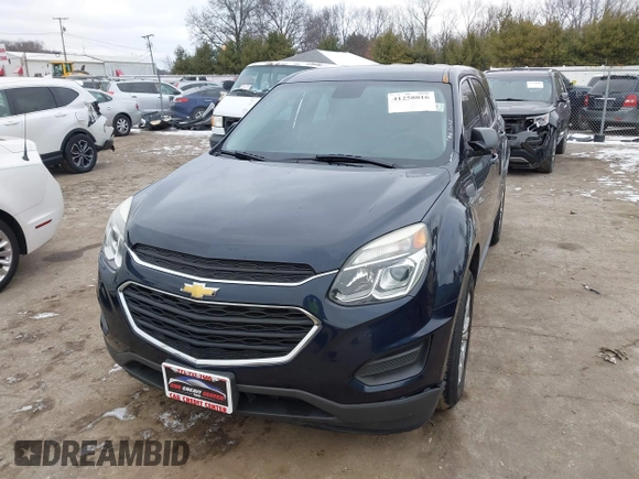 2017 Chevrolet Equinox LS with VIN 2GNALBEK7H1515179, listed as a IAAI auction lot 41258016 with 106,202 mi miles. Bid and sale history available at carsss.com. Image 17.