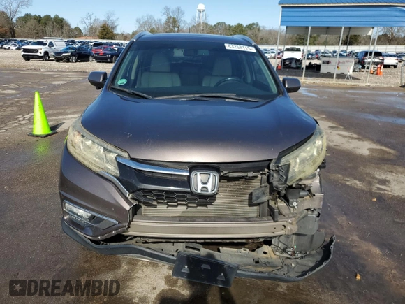 2015 Honda CR-V EX-L with VIN 2HKRM3H76FH525672, listed as a Copart auction lot 43263115 with 156,427 mi miles and Salvage Title. Bid and sale history available at carsss.com. Image 5.